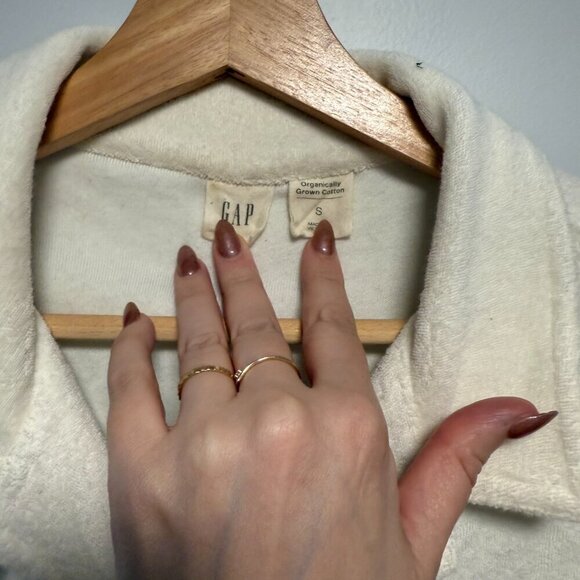 Gap Cotton Beach Terry Button Up Small - Picture 2 of 5